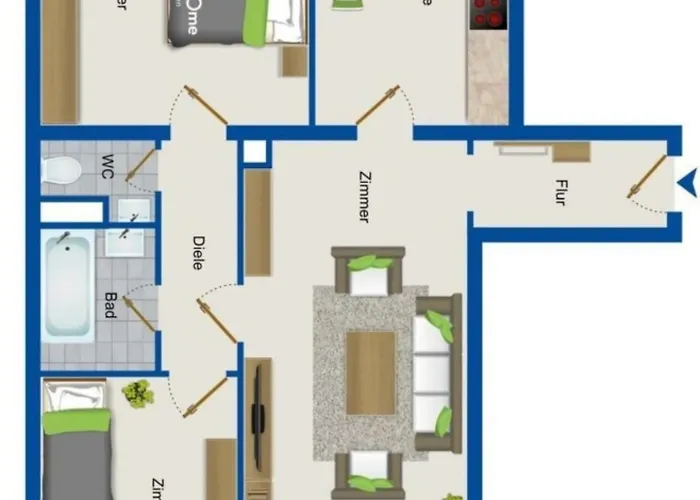 Familienfreundliche Geraeumige Design-wohnung Mit Balkon Im Zentrum - Apolonialiving Καρλσρούη